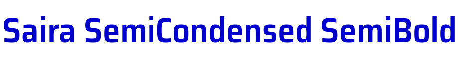 Saira SemiCondensed SemiBold font